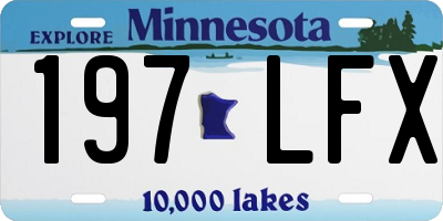 MN license plate 197LFX