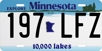 MN license plate 197LFZ