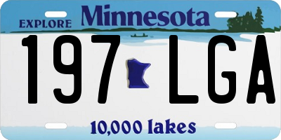 MN license plate 197LGA
