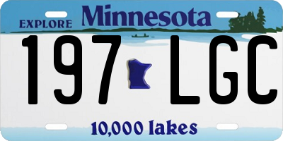 MN license plate 197LGC