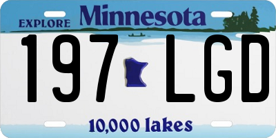MN license plate 197LGD