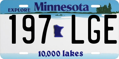 MN license plate 197LGE