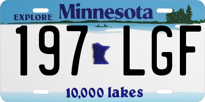 MN license plate 197LGF