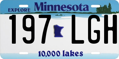 MN license plate 197LGH