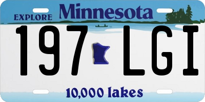 MN license plate 197LGI