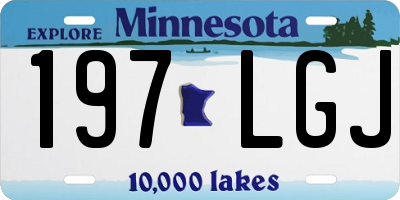 MN license plate 197LGJ
