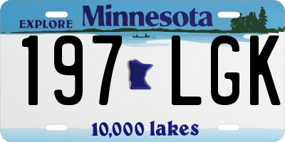 MN license plate 197LGK
