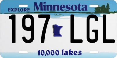 MN license plate 197LGL
