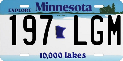 MN license plate 197LGM