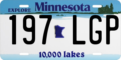 MN license plate 197LGP