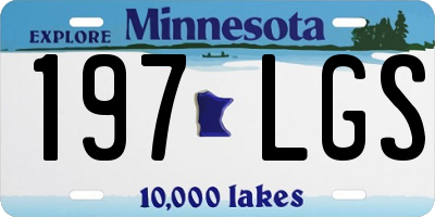 MN license plate 197LGS