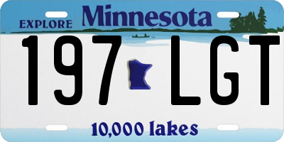 MN license plate 197LGT