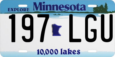 MN license plate 197LGU