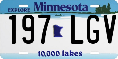 MN license plate 197LGV