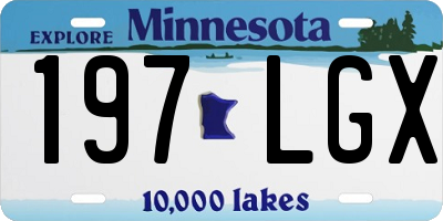 MN license plate 197LGX