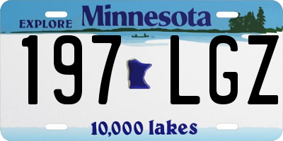 MN license plate 197LGZ