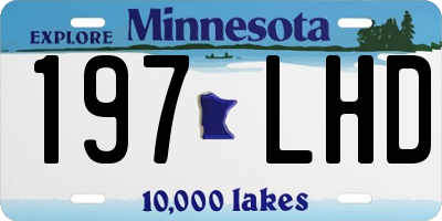 MN license plate 197LHD