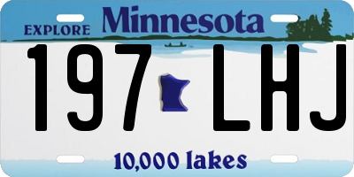 MN license plate 197LHJ