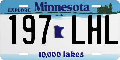MN license plate 197LHL