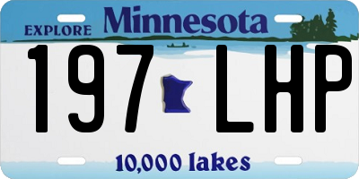 MN license plate 197LHP