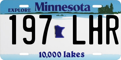 MN license plate 197LHR