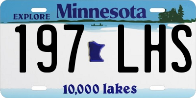 MN license plate 197LHS