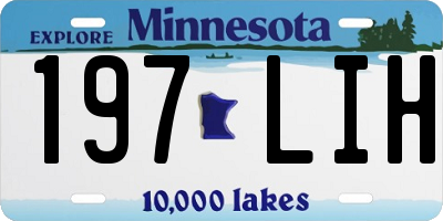 MN license plate 197LIH