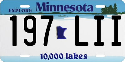 MN license plate 197LII