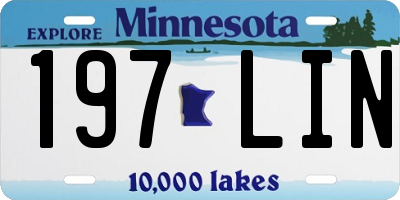 MN license plate 197LIN