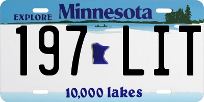 MN license plate 197LIT