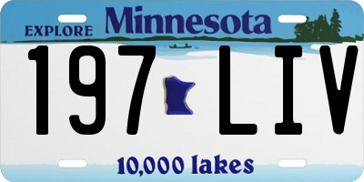 MN license plate 197LIV