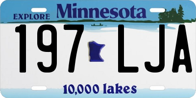 MN license plate 197LJA