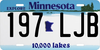 MN license plate 197LJB