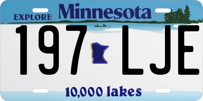 MN license plate 197LJE
