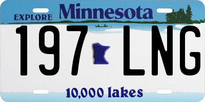 MN license plate 197LNG