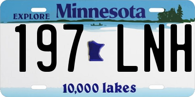 MN license plate 197LNH