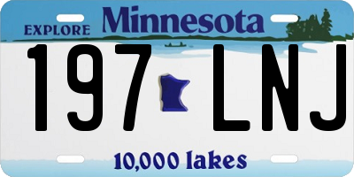 MN license plate 197LNJ