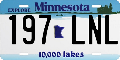 MN license plate 197LNL
