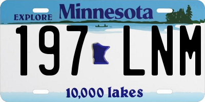 MN license plate 197LNM