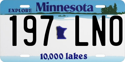 MN license plate 197LNO