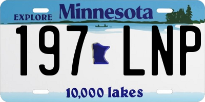 MN license plate 197LNP