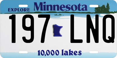 MN license plate 197LNQ