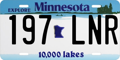 MN license plate 197LNR