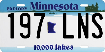MN license plate 197LNS