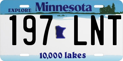 MN license plate 197LNT