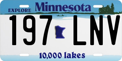 MN license plate 197LNV