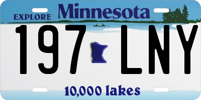 MN license plate 197LNY