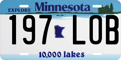 MN license plate 197LOB