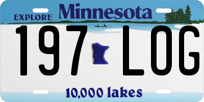 MN license plate 197LOG
