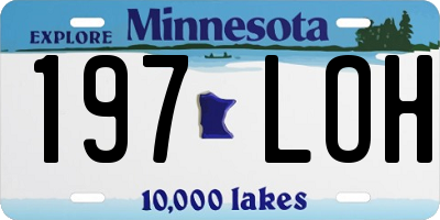 MN license plate 197LOH